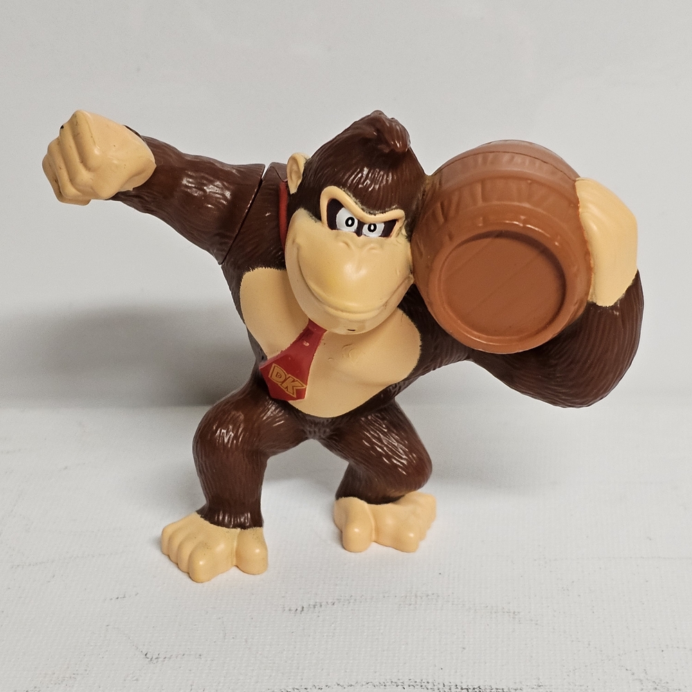 Donkey Kong Figure with Barrel – 3" Tall – Nintendo Toy Collectible